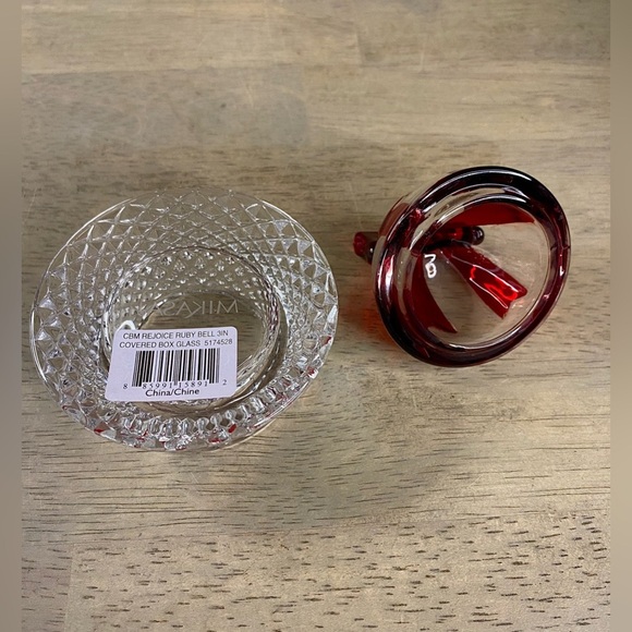 Celebrations MIKASA Crystal Bell TeaLight Candle  Holder 3" RUBY‎ RED - Picture 8 of 10